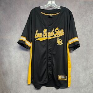 Colosseum Cal State Long Beach The Beach Black Baseball Jersey Mens XL